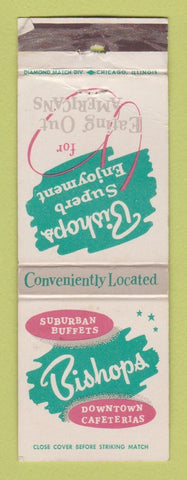 Matchbook Cover - Bishops Cafeterias Des Moines Cedar Rapids IA WEAR