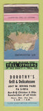 Matchbook Cover - Dorothy's Grill Deli Chicago IL WEAR