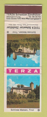 Matchbook Cover - Terza Schweizer Zundholzer Schloss Matzen Tirol Austria