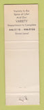 Matchbook Cover - Barron's Emporium West Arcadia CA WEAR