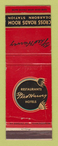 Matchbook Cover - Fred Harvey Cross Roads Room Dearborn Station Chicago IL WEAR