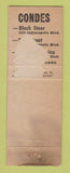 Matchbook Cover - Condes Whiting IN POOR BACK WORN