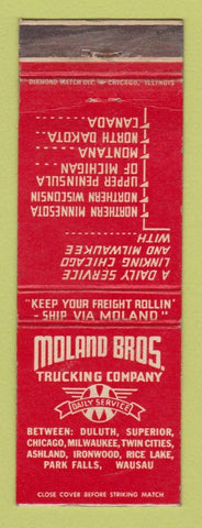 Matchbook Cover - Moland Bros Trucking WEAR