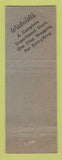Matchbook Cover - Wieboldt's Super Market Grocery WEAR