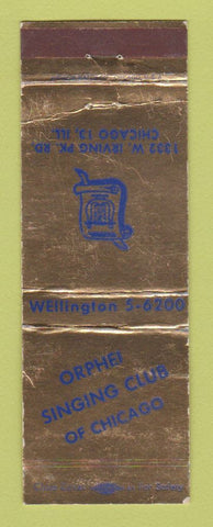 Matchbook Cover - Orphei Singing Club Chicago IL WEAR