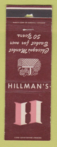 Matchbook Cover - Hillman's Grocery Chicago IL POOR STRIKER