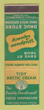 Matchbook Cover - Walgreens Drug Store Tidy Arctic Cream