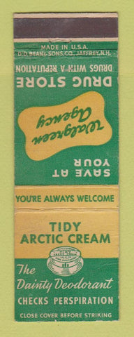 Matchbook Cover - Walgreens Drug Store Tidy Arctic Cream