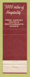 Matchbook Cover - Fred Harvey Restaurants Hotels WEAR