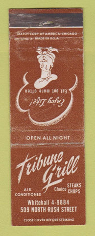 Matchbook Cover - Tribune Grill Chicago IL WORN