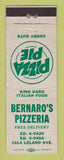 Matchbook Cover - Bernaro's Pizza Chicago? IL