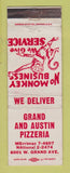 Matchbook Cover - Grand and Austin Pizza Chicago? IL  WORN