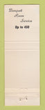 Matchbook Cover - Heritage House Restaurants Springfield IL