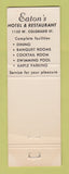 Matchbook Cover - Eaton's HOTel Arcadia CA