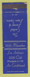 Matchbook Cover - Leo Andrews Cocktail Lounge Chicago IL WORN