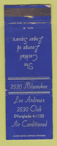 Matchbook Cover - Leo Andrews Cocktail Lounge Chicago IL WORN