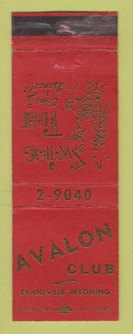 Matchbook Cover - Avalon Club Evansville WY WORN girlie
