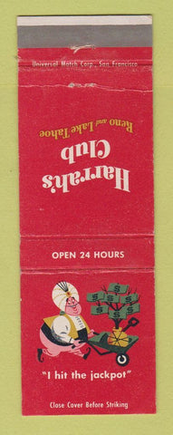 Matchbook Cover - Harrah's Club Casino Reno Lake Tahoe NV