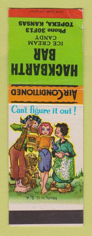 Matchbook Cover - Hackbarth Bar Topeka KS hillbilly SAMPLE