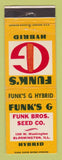 Matchbook Cover - Funk's Hybrid Corn Seed Bloomington IL