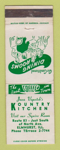 Matchbook Cover - John Vopatek's Kountry Kitchen Elmhurst IL