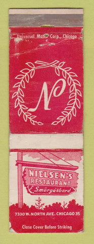 Matchbook Cover - Nielsen's Restaurant Chicago IL WORN