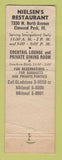 Matchbook Cover - Nielsen's Restaurant Chicago IL WORN