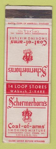 Matchbook Cover - Schermerhorn's Coat of Arms Pipe Tobacco Chicago IL