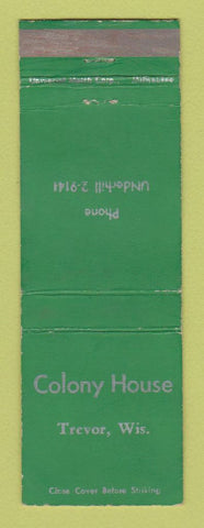 Matchbook Cover - Colony House Trevor WI