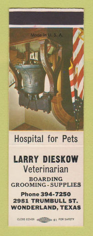 Matchbook Cover - Larry Dieskow Veterinarian Wonderland TX SAMPLE