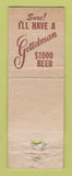 Matchbook Cover - Gettelman Beer Ray's Tavern Chicago? IL POOR