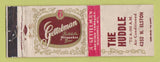 Matchbook Cover - Gettelman Beer The Huddle Chicago IL WORN