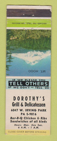 Matchbook Cover - Dorothy's Grill Deli Chicago IL WEAR