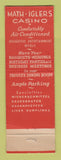 Matchbook Cover - Math Igler's Casino Chicago IL