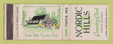 Matchbook Cover - Nordic Hills Country Club Itasca IL WEAR