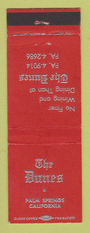 Matchbook Cover - The Dunes Palm Springs CA