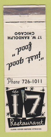 Matchbook Cover - 17 Restaurant Chicago IL WEAR