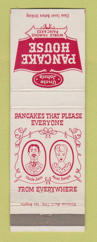 Matchbook Cover - Uncle John's Pancake House  CHAIN
