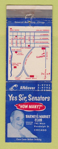Matchbook Cover - Barney's Market Club Chicago IL WEAR