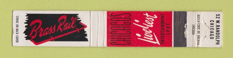 Matchbook Cover - Brass Rail Restaurant Chicago IL WEAR 10 Strike