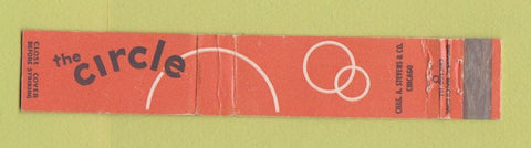 Matchbook Cover - The Circle Chicago IL Chas Stevens WEAR 10 Strike