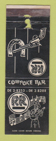 Matchbook Cover - Cowpoke Bar RR Chicago IL PAPER LOSS