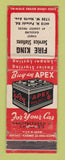 Matchbook Cover - Apex Red Devil Car Battery Fire King oil gas Chicago IL WORN