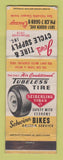 Matchbook Cover - Seiberling Tires Chicago IL Joe's Tire Supply WORN