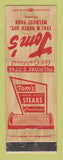 Matchbook Cover - Tom's Restaurant Steaks Melrose Park IL