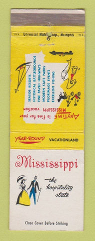 Matchbook Cover - Mississippi MS Tourism Jackson