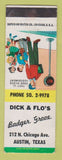 Matchbook Cover - Dick & Flo's Gadger Grove Austin TX SAMPLE
