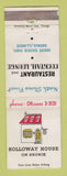 Matchbook Cover - Holloway House Restaurant Skokie IL WORN