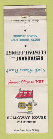 Matchbook Cover - Holloway House Restaurant Skokie IL WORN