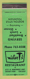Matchbook Cover - Mister T's Restaurant Chicago IL WEAR